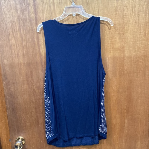 inc women’s concept navy blue sparkly front top - Picture 2 of 2